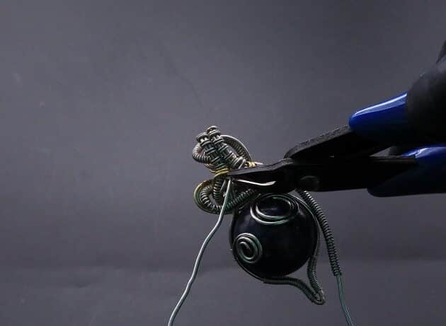 Wire-Wrapping Blue Marble Sphere Ball Abstract Swirl Pendant Tutorial 120