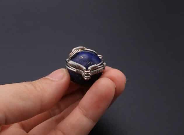 Wire-Wrapping Blue Marble Sphere Ball Abstract Swirl Pendant Tutorial 130