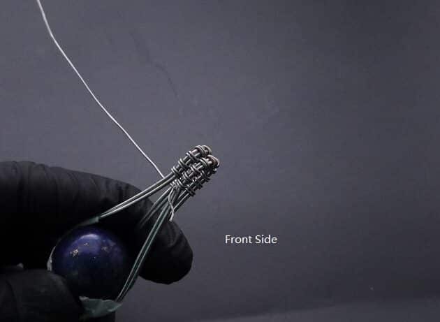 Wire-Wrapping Blue Marble Sphere Ball Abstract Swirl Pendant Tutorial 22
