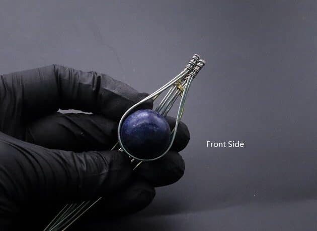 Wire-Wrapping Blue Marble Sphere Ball Abstract Swirl Pendant Tutorial 32