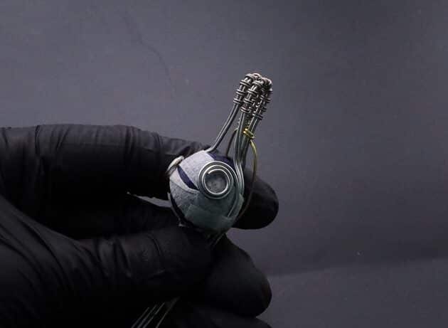 Wire-Wrapping Blue Marble Sphere Ball Abstract Swirl Pendant Tutorial 51