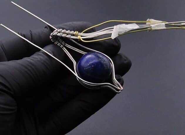 Wire-Wrapping Blue Marble Sphere Ball Abstract Swirl Pendant Tutorial 62