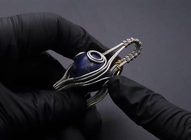 Wire-Wrapping Blue Marble Sphere Ball Abstract Swirl Pendant Tutorial 67