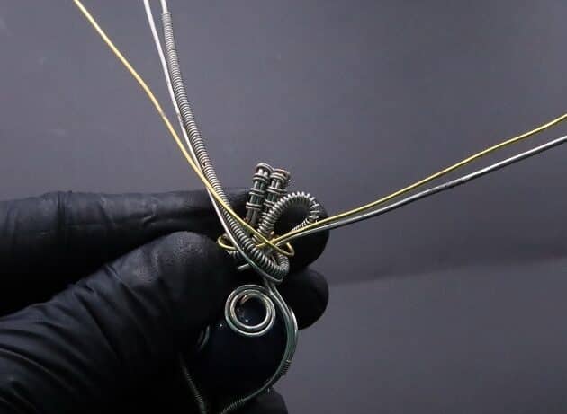 Wire-Wrapping Blue Marble Sphere Ball Abstract Swirl Pendant Tutorial 80
