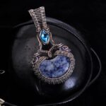 Wire-Wrapping Blue Molly Moon Silver Woven Pendant Tutorial 0