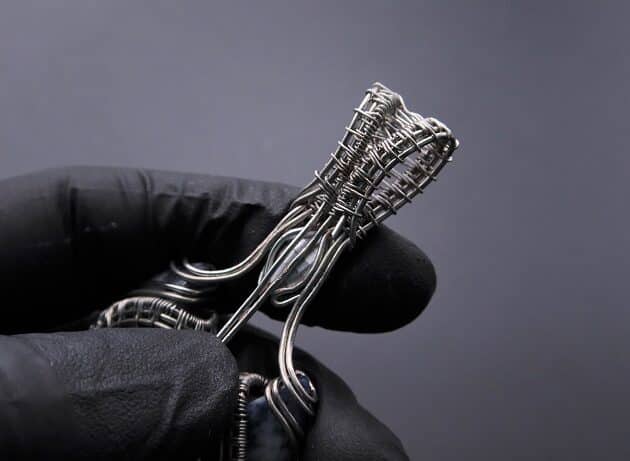 Wire-Wrapping Blue Molly Moon Silver Woven Pendant Tutorial 60