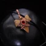 Wire-Wrapping Woven Loop Red Ruby Shark Tooth Pendant Tutorial 0