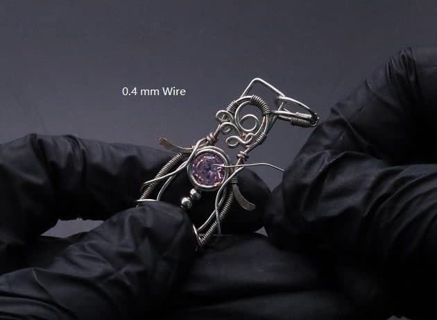 Wire-Wrapping Abstract Penguin Pink Diamond Pendant Tutorial 119