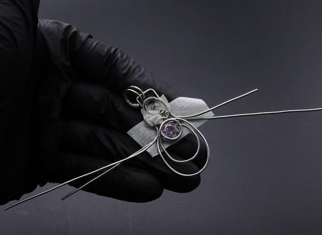 Wire-Wrapping Abstract Penguin Pink Diamond Pendant Tutorial 61