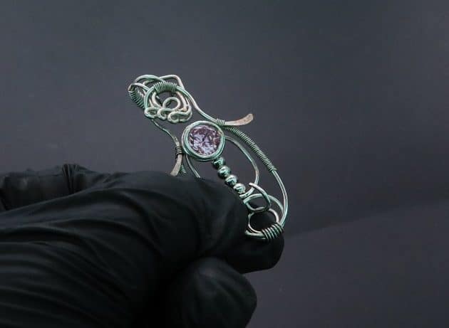 Wire-Wrapping Abstract Penguin Pink Diamond Pendant Tutorial 99