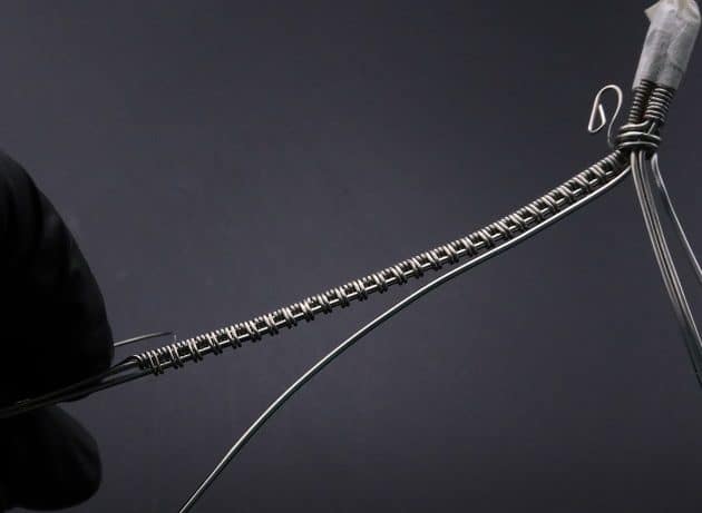 Wire-Wrapping Coiled Round Labradorite Silver Beaded Pendant Tutorial 32