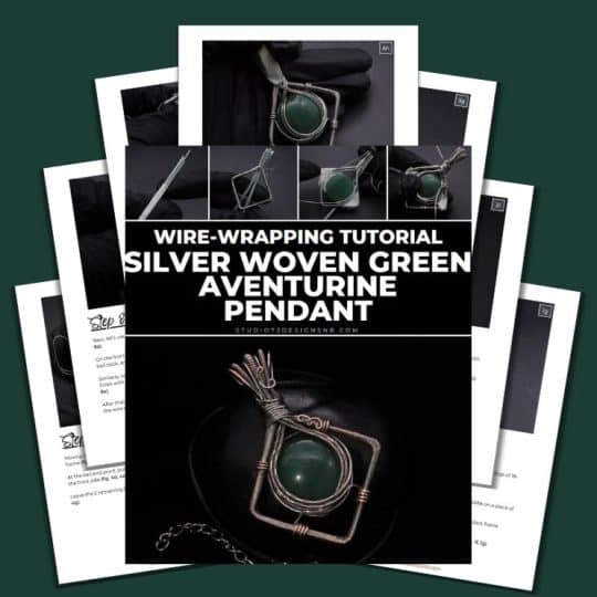 Silver Woven Green Aventurine Pendant Tutorial-Cover
