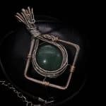 Wire-Wrapping Silver Woven Green Aventurine Pendant Tutorial 0
