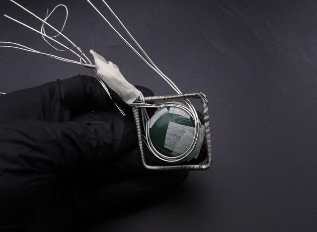 Wire-Wrapping Silver Woven Green Aventurine Pendant Tutorial 45