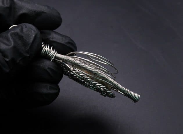 Wire-Wrapping Spiral Unakite Stone Silver Leaf Pendant Tutorial 83