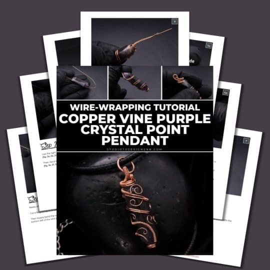 Copper Vine Purple Crystal Point Pendant Tutorial-Cover