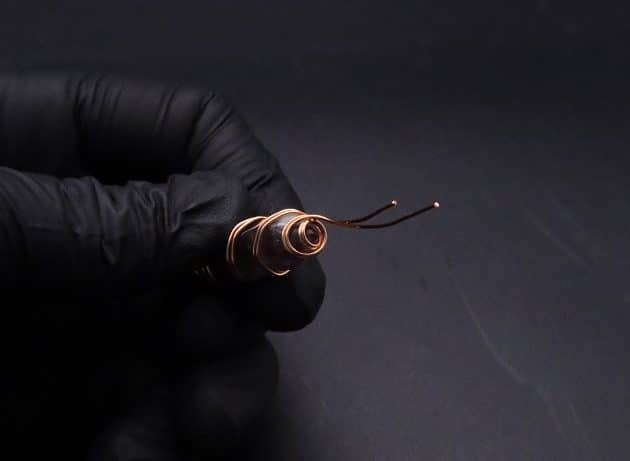 Wire-Wrapping Copper Vine Purple Crystal Point Pendant Tutorial 17