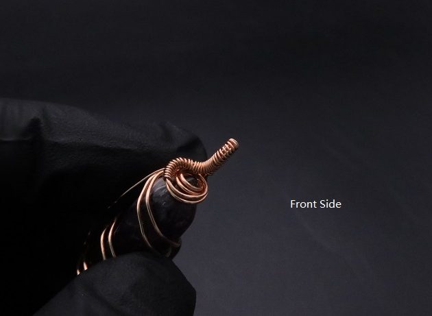 Wire-Wrapping Copper Vine Purple Crystal Point Pendant Tutorial 25