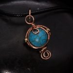 Wire-Wrapping Elegant Blue Turquoise Bead Charm Pendant Tutorial 0