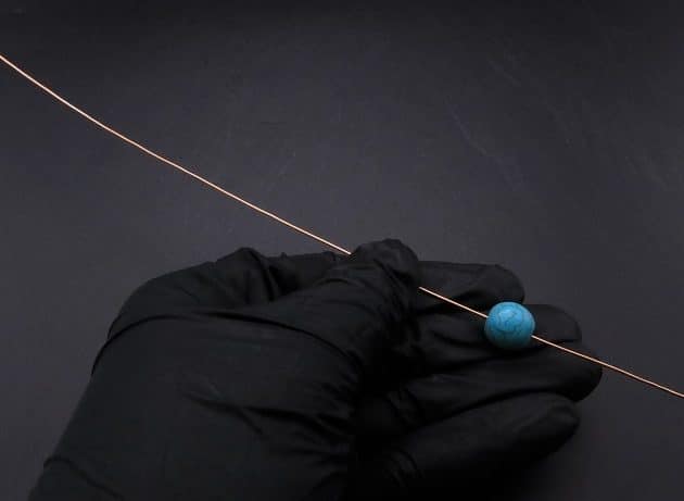 Wire-Wrapping Elegant Blue Turquoise Bead Charm Pendant Tutorial 4