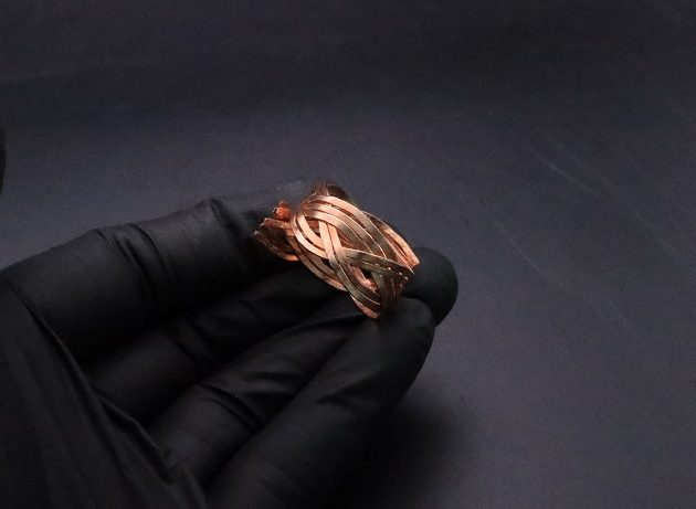Wire-Wrapping Hammered Copper Ocean Wave Ring Tutorial 15
