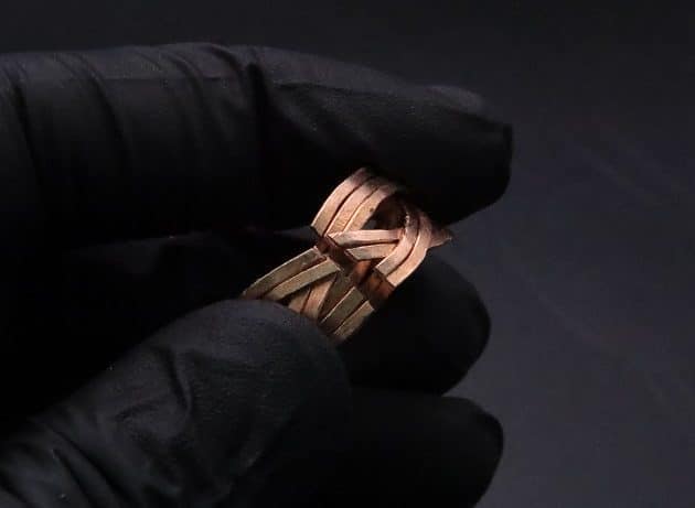 Wire-Wrapping Hammered Copper Ocean Wave Ring Tutorial 21