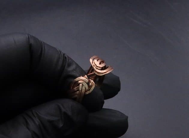 Wire-Wrapping Hammered Copper Ocean Wave Ring Tutorial 24
