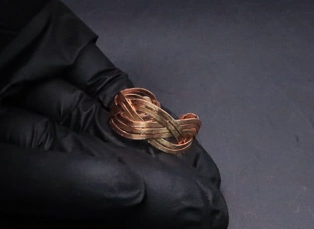 Wire-Wrapping Hammered Copper Ocean Wave Ring Tutorial 31
