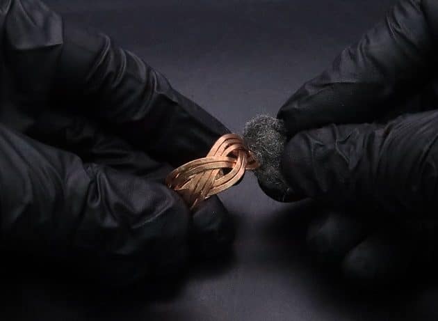 Wire-Wrapping Hammered Copper Ocean Wave Ring Tutorial 32