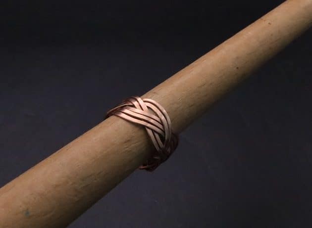 Wire-Wrapping Hammered Copper Ocean Wave Ring Tutorial 33
