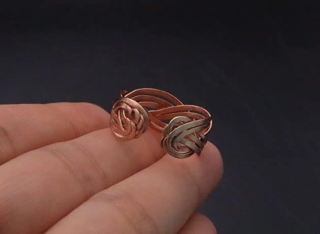 Wire-Wrapping Hammered Copper Ocean Wave Ring Tutorial 37