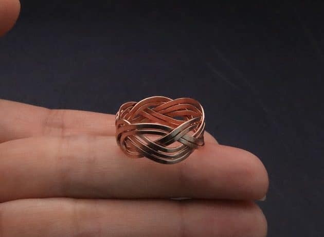 Wire-Wrapping Hammered Copper Ocean Wave Ring Tutorial 38