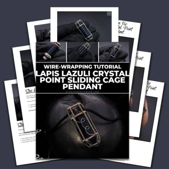 Lapis Lazuli Crystal Point Sliding Cage Pendant Tutorial-Cover