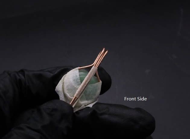 Wire-Wrapping Green Jade Cabochon With Crystal Beads Pendant Tutorial 13