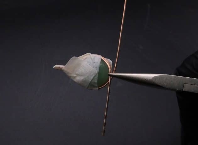 Wire-Wrapping Green Jade Cabochon With Crystal Beads Pendant Tutorial 20
