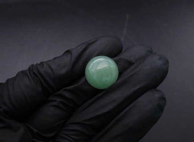 Wire-Wrapping Green Jade Cabochon With Crystal Beads Pendant Tutorial 3