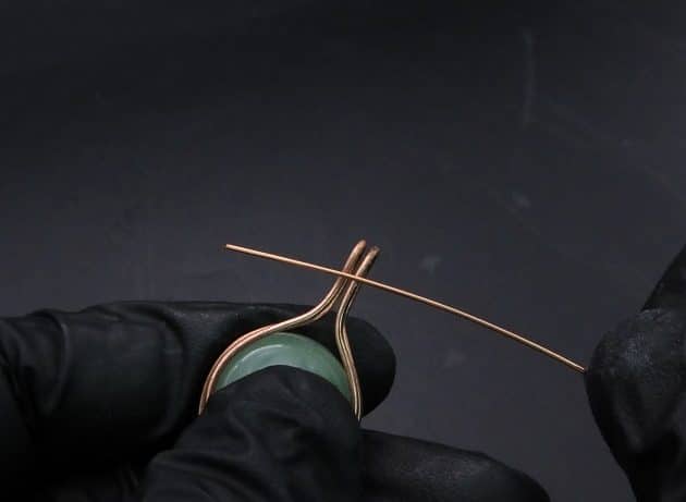 Wire-Wrapping Green Jade Cabochon With Crystal Beads Pendant Tutorial 32