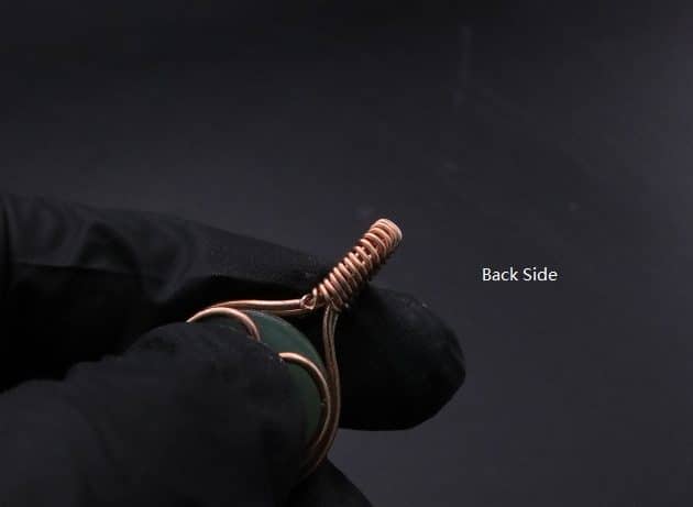 Wire-Wrapping Green Jade Cabochon With Crystal Beads Pendant Tutorial 35