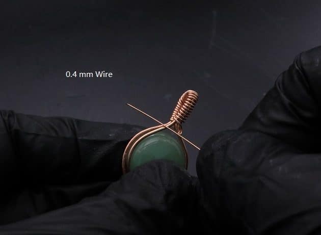 Wire-Wrapping Green Jade Cabochon With Crystal Beads Pendant Tutorial 36