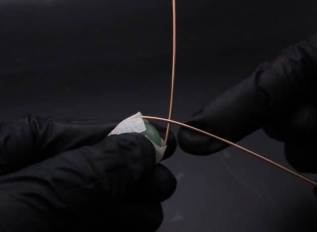 Wire-Wrapping Green Jade Cabochon With Crystal Beads Pendant Tutorial 7