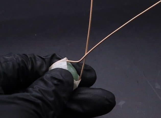 Wire-Wrapping Green Jade Cabochon With Crystal Beads Pendant Tutorial 9