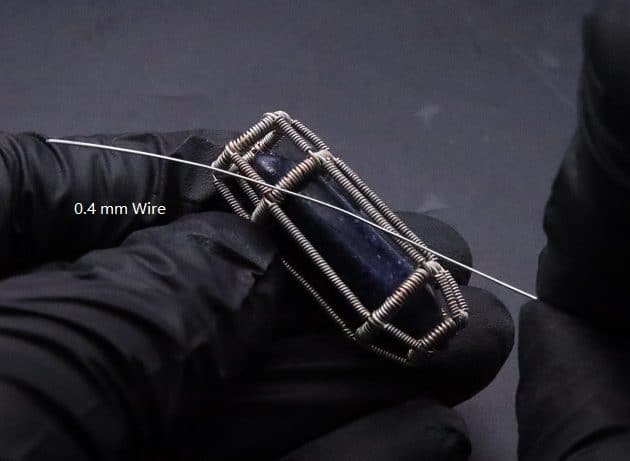Wire-Wrapping Lapis Lazuli Crystal Point Sliding Cage Pendant Tutorial 21
