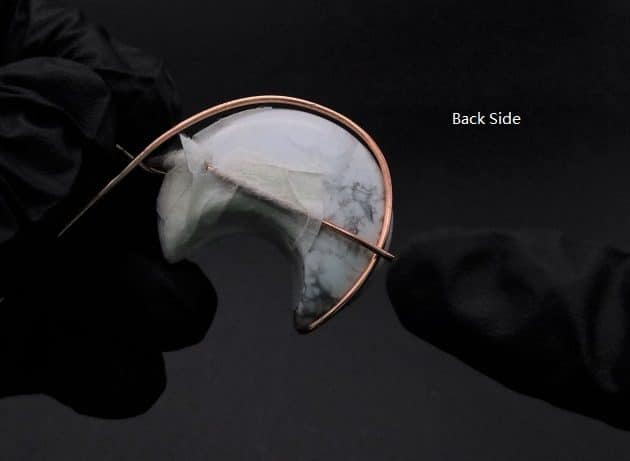 Wire-Wrapping Rooted White Howlite Crystal Moon Pendant Tutorial 14