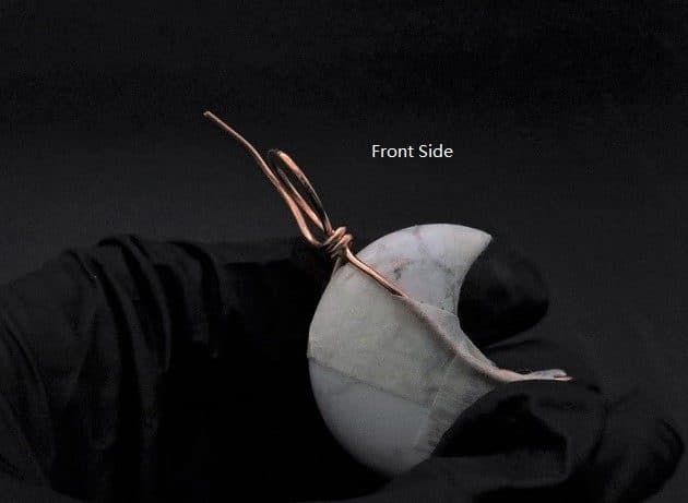 Wire-Wrapping Rooted White Howlite Crystal Moon Pendant Tutorial 19