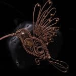 Wire-Wrapping Woven Hummingbird With Ornate Beads Pendant Tutorial 0