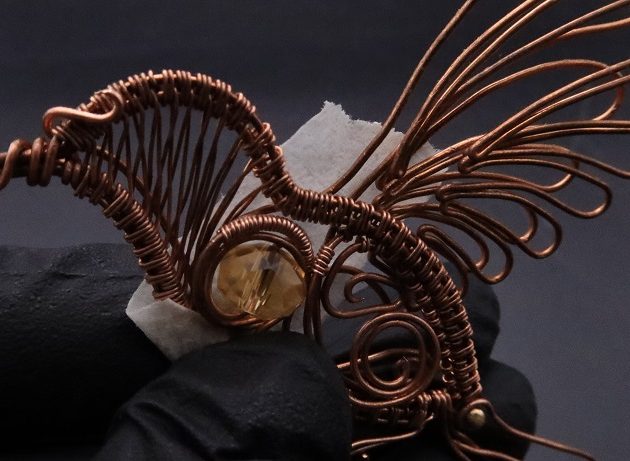 Wire-Wrapping Woven Hummingbird With Ornate Beads Pendant Tutorial 100