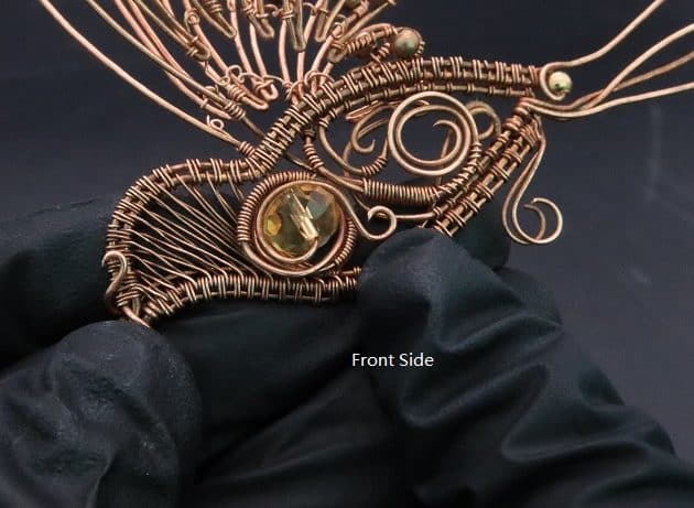 Wire-Wrapping Woven Hummingbird With Ornate Beads Pendant Tutorial 115