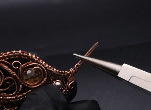 Wire-Wrapping Woven Hummingbird With Ornate Beads Pendant Tutorial 122