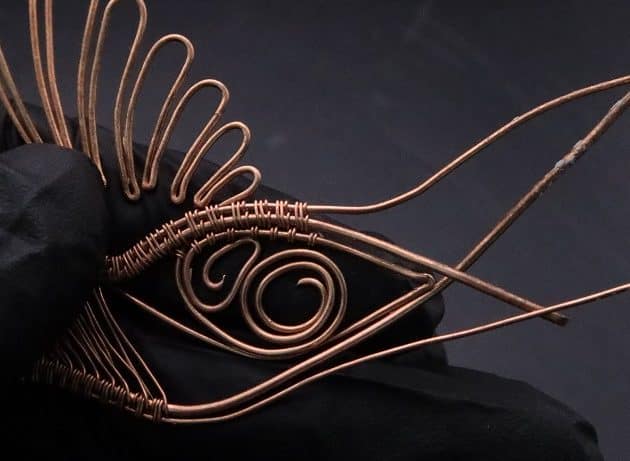 Wire-Wrapping Woven Hummingbird With Ornate Beads Pendant Tutorial 37