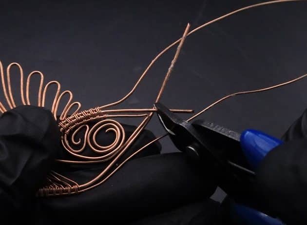 Wire-Wrapping Woven Hummingbird With Ornate Beads Pendant Tutorial 39